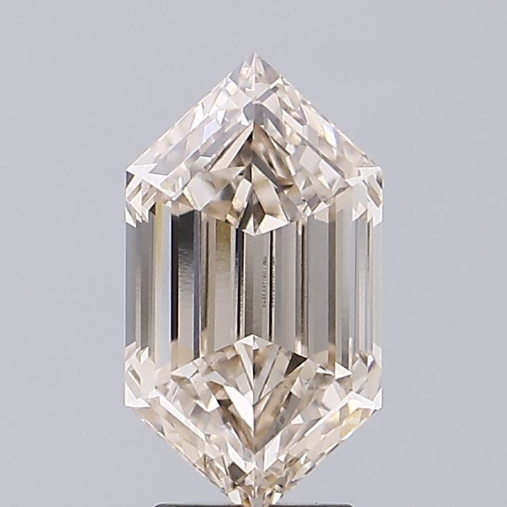 4.20ct Hexagonal  Step Cut Lab Grown Diamond (Color: M Clarity: VVS2)