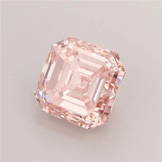 1.58ct Square emerald Lab Grown Diamond (Colour Fancy Intense Pink, Clarity VS1, IGI Certified)