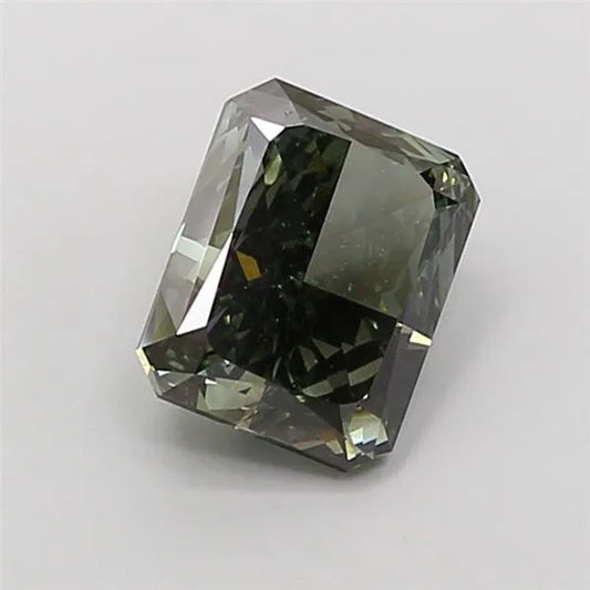 2.10ct Radiant Lab Grown Diamond (Colour Fancy Deep Green, Clarity VS1, IGI Certified)
