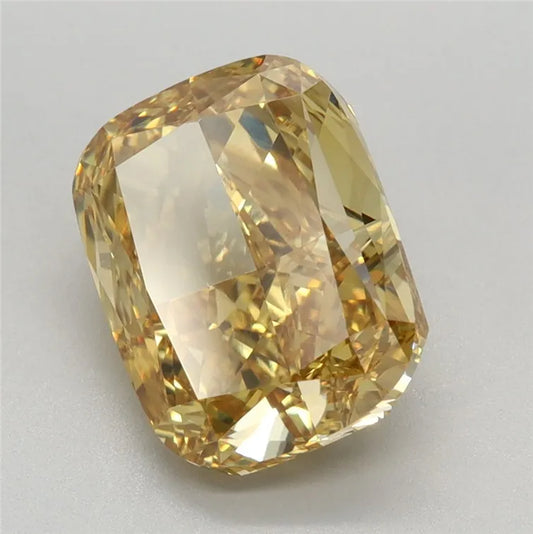 3.01ct Cushion modified Lab Grown Diamond (Colour Fancy Vivid Yellow, Clarity VS1, IGI Certified)