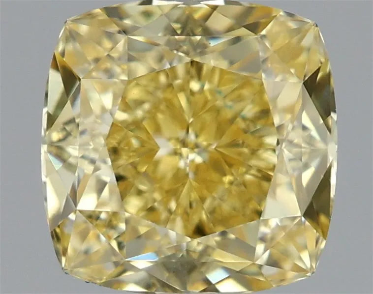 1.74ct Cushion modified Lab Grown Diamond (Colour Fancy Yellow, Clarity VVS2, IGI Certified)