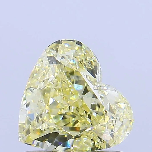 1.03ct Heart Lab Grown Diamond (Colour Yellow, Clarity VVS2, IGI Certified)