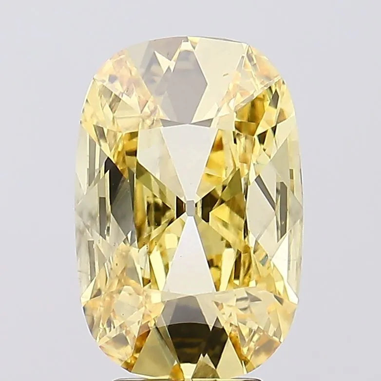 3.65ct Cushion modified Lab Grown Diamond (Colour Fancy Intense Yellow, Clarity VS2, IGI Certified)