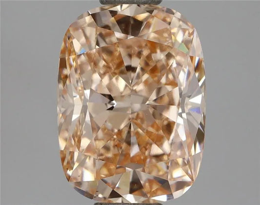 2.00ct Cushion modified Lab Grown Diamond (Colour Fancy Intense Orange Pink, Clarity VS2, IGI Certified)