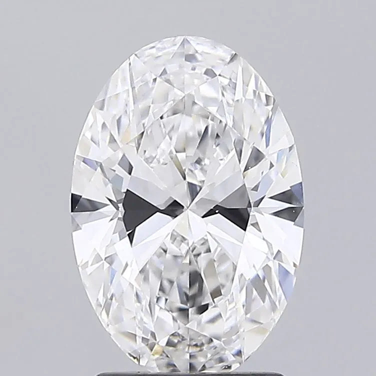 2.00ct Oval Lab Grown Diamond (Colour D, Clarity VVS2, IGI Certified)