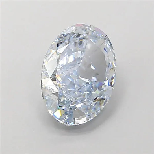 2.00ct Oval Lab Grown Diamond (Colour Fancy Blue, Clarity VVS2, IGI Certified)