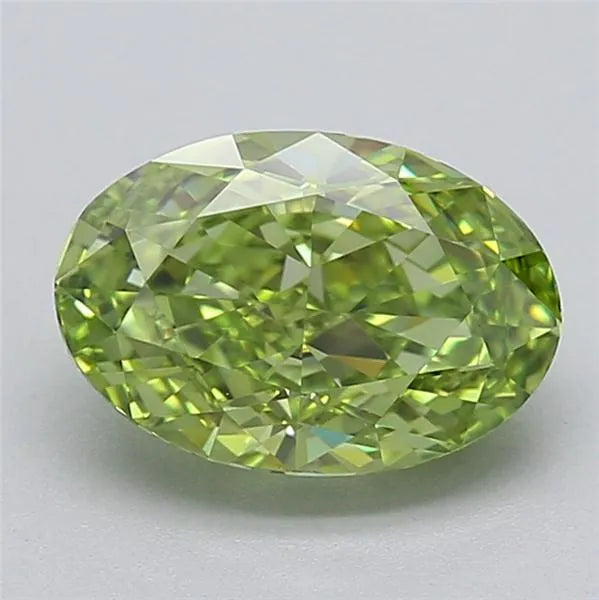 2.00ct Oval Lab Grown Diamond (Colour Fancy Vivid Green, Clarity VVS2, IGI Certified)