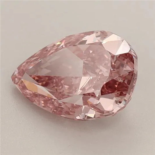 2.00ct Pear Lab Grown Diamond (Colour Fancy Intense Brownish Pink, Clarity VS1, IGI Certified)
