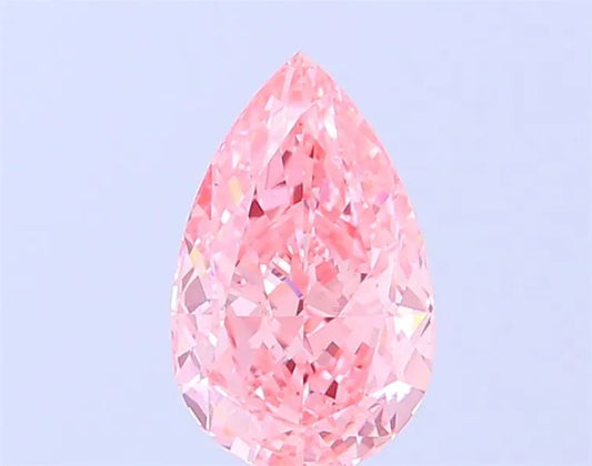 2.00ct Pear Lab Grown Diamond (Colour Fancy Vivid Pink, Clarity VS1, IGI Certified)
