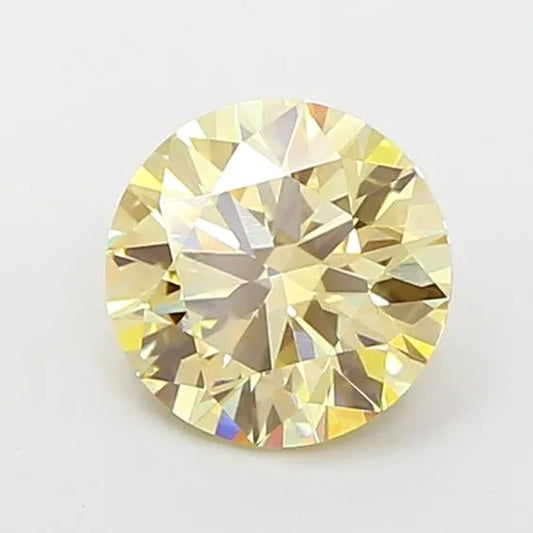 2.00ct Round Lab Grown Diamond (Colour Fancy Brownish Yellow, Clarity VS1, Cut ID, IGI Certified)