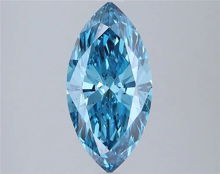 2.01ct Marquise Lab Grown Diamond (Colour Fancy Vivid Blue, Clarity SI1, IGI Certified)