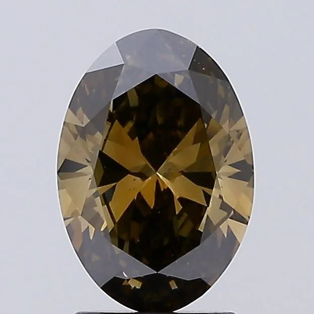 2.01ct Oval Lab Grown Diamond (Colour Fancy Brown, Clarity VS1, IGI Certified)