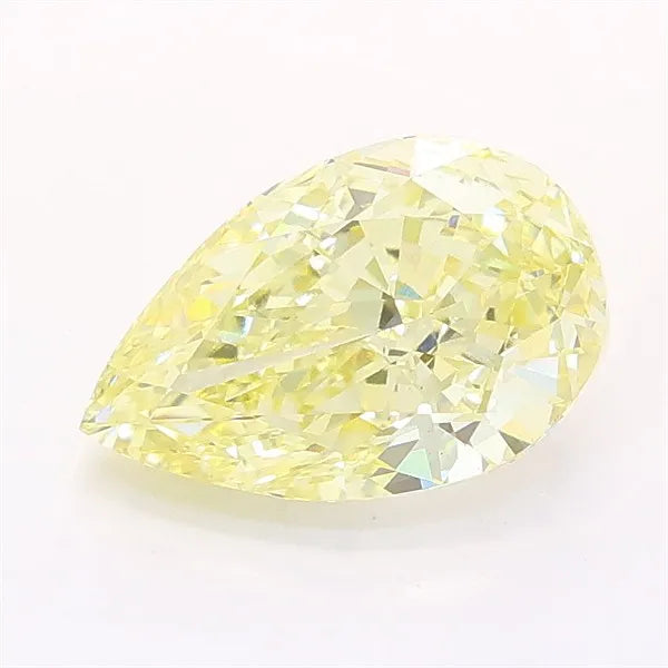 2.01ct Pear Lab Grown Diamond (Colour Fancy Light Yellow, Clarity VS1, IGI Certified)