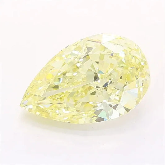 2.01ct Pear Lab Grown Diamond (Colour Fancy Light Yellow, Clarity VS1, IGI Certified)