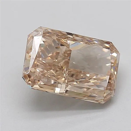2.01ct Radiant Lab Grown Diamond (Colour Fancy Light Brown, Clarity VVS2, IGI Certified)