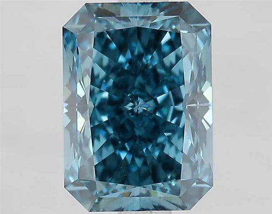 2.01ct Radiant Lab Grown Diamond (Colour Fancy Vivid Blue, Clarity VVS2, IGI Certified)