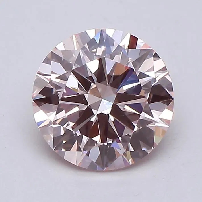 2.01ct Round Lab Grown Diamond (Colour Fancy Pink, Clarity VS2, Cut EX, IGI Certified)