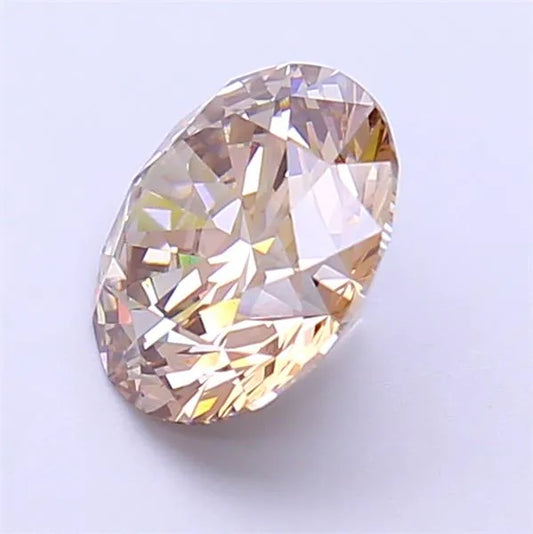 2.01ct Round Lab Grown Diamond (Colour Very Light Brown, Clarity VS1, Cut ID, IGI Certified)