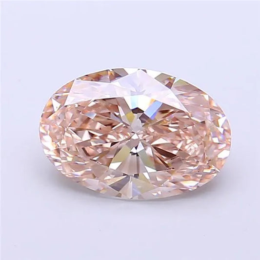 2.02ct Oval Lab Grown Diamond (Colour Fancy Pinkish Brown, Clarity VS1, IGI Certified)