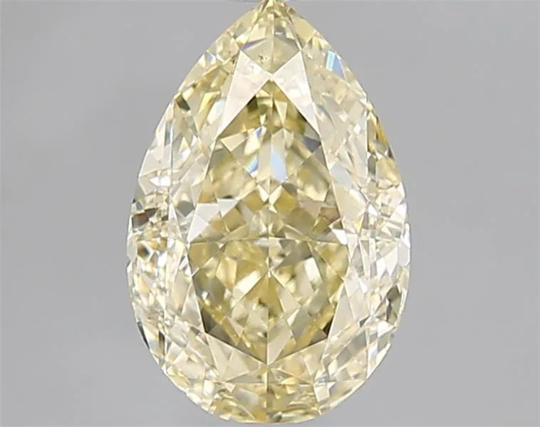 2.02ct Pear Natural Diamond (Colour Fancy Light Yellow, Clarity VS2, GIA Certified)