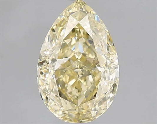 2.02ct Pear Natural Diamond (Colour Fancy Light Yellow, Clarity VS2, GIA Certified)