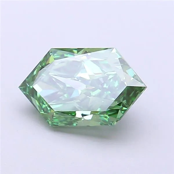 2.03ct Hexagonal Lab Grown Diamond (Colour Fancy Vivid Green, Clarity VS1, IGI Certified)