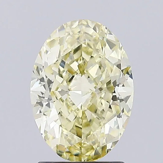 2.03ct Oval Lab Grown Diamond (Colour Fancy Light Yellow, Clarity VVS2, IGI Certified)
