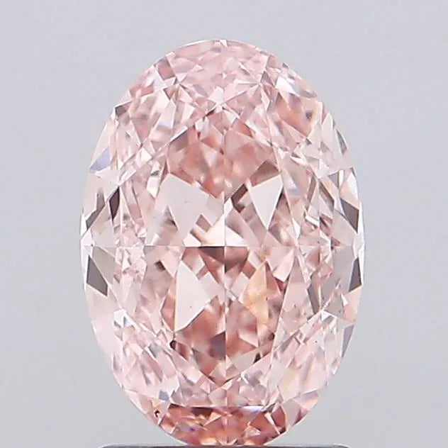 2.03ct Oval Lab Grown Diamond (Colour Fancy Vivid Pink, Clarity VS1, IGI Certified)