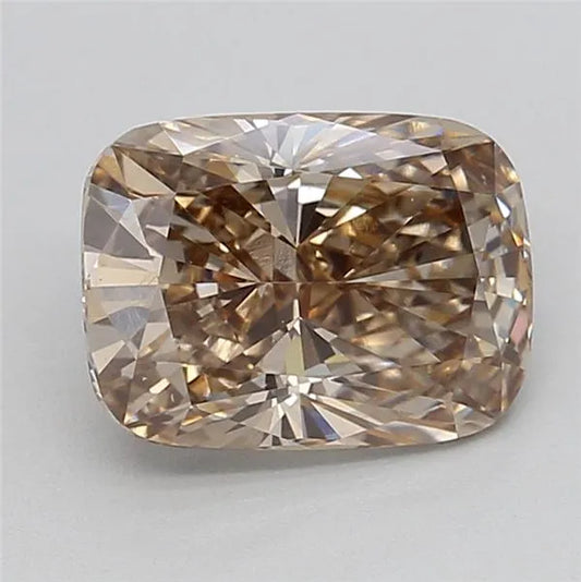 2.04ct Cushion modified Lab Grown Diamond (Colour Fancy Brown, Clarity VS1, IGI Certified)