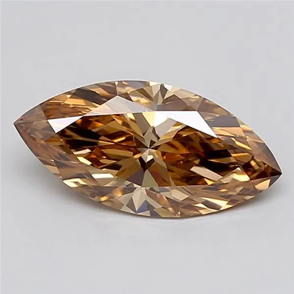 2.04ct Marquise Lab Grown Diamond (Colour Fancy Brown, Clarity VVS2, IGI Certified)