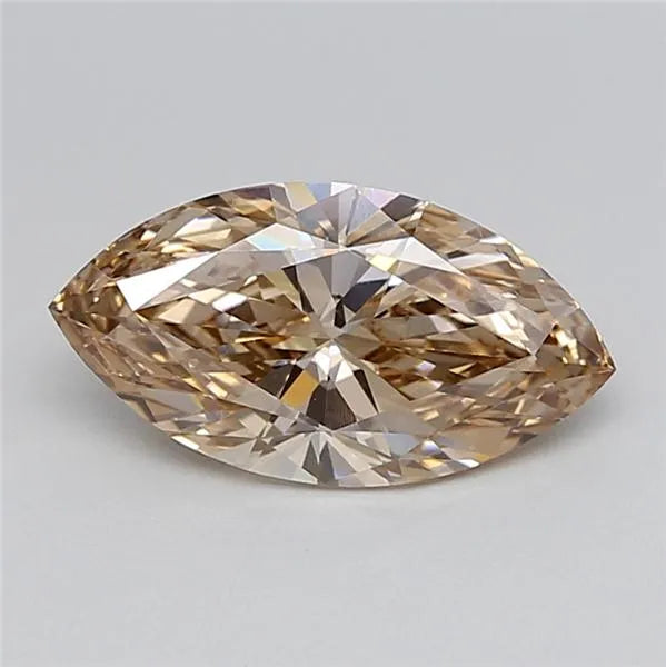 2.04ct Marquise Lab Grown Diamond (Colour Fancy Light Brown, Clarity VVS2, IGI Certified)