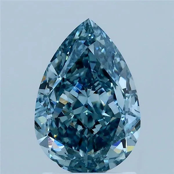 2.04ct Pear Lab Grown Diamond (Colour Fancy Vivid Green Blue, Clarity VVS2, IGI Certified)