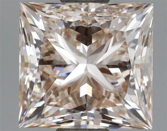 2.04ct Princess Lab Grown Diamond (Colour Fancy Brown Pink, Clarity VS2, IGI Certified)