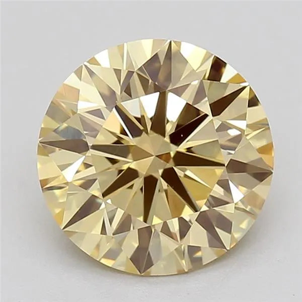 2.04ct Round Lab Grown Diamond (Colour Fancy Yellow, Clarity VVS2, Cut ID, IGI Certified)