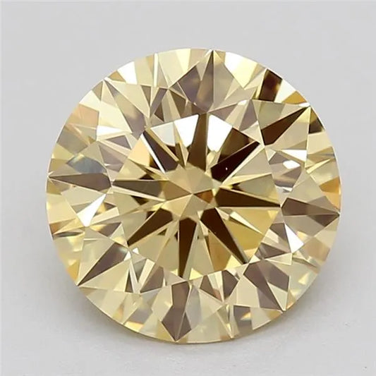 2.04ct Round Lab Grown Diamond (Colour Fancy Yellow, Clarity VVS2, Cut ID, IGI Certified)