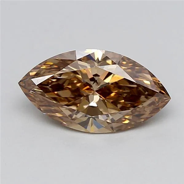 2.05ct Marquise Lab Grown Diamond (Colour Fancy Light Brown, Clarity VVS2, IGI Certified)