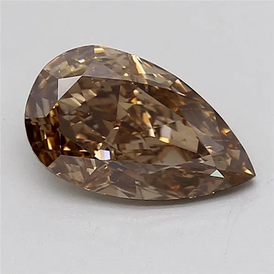 2.05ct Pear Lab Grown Diamond (Colour Fancy Brown, Clarity VS2, IGI Certified)