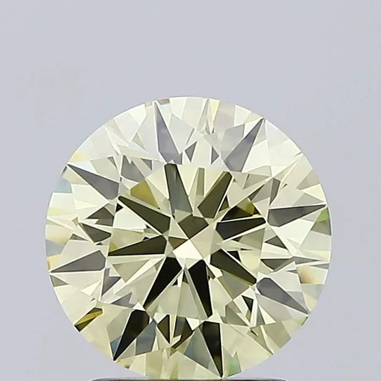 2.05ct Round Lab Grown Diamond (Colour Fancy Light Yellow, Clarity VVS2, Cut ID, IGI Certified)