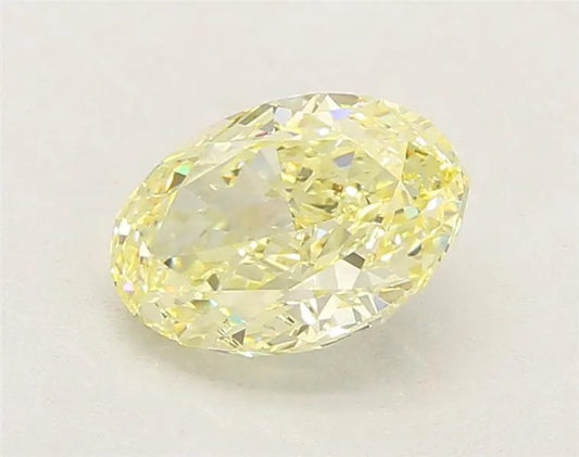2.08ct Oval Lab Grown Diamond (Colour Fancy Light Yellow, Clarity VVS2, IGI Certified)