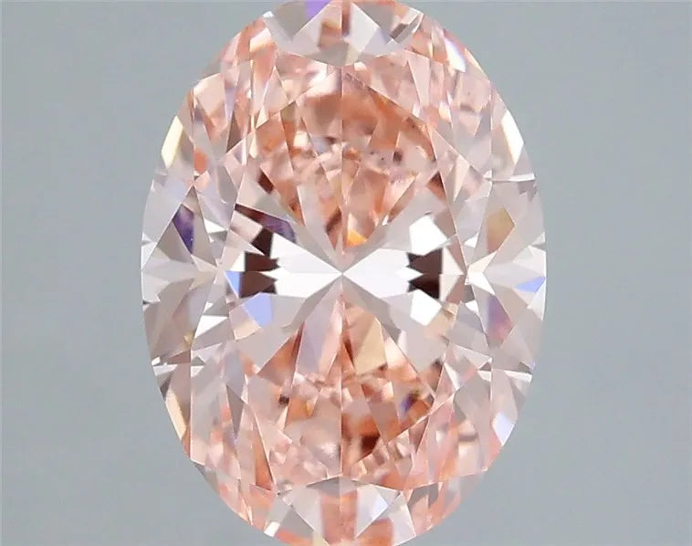 2.08ct Oval Lab Grown Diamond (Colour Fancy Vivid Pink, Clarity VS1, IGI Certified)