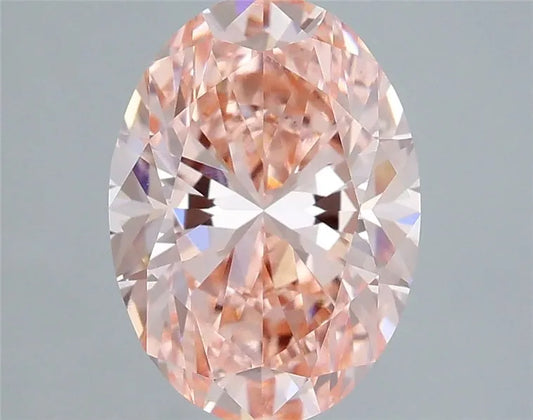 2.08ct Oval Lab Grown Diamond (Colour Fancy Vivid Pink, Clarity VS1, IGI Certified)
