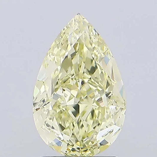 2.09ct Pear Lab Grown Diamond (Colour Fancy Light Yellow, Clarity VS1, IGI Certified)
