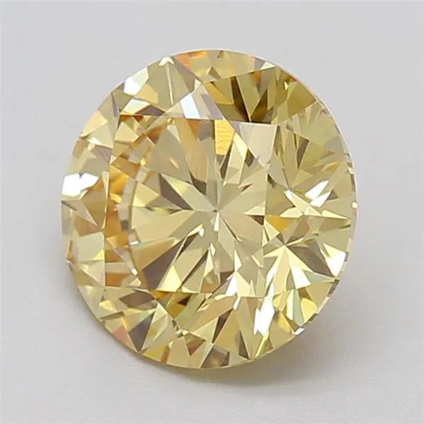 2.09ct Round Lab Grown Diamond (Colour Fancy Yellow, Clarity VVS2, Cut ID, IGI Certified)