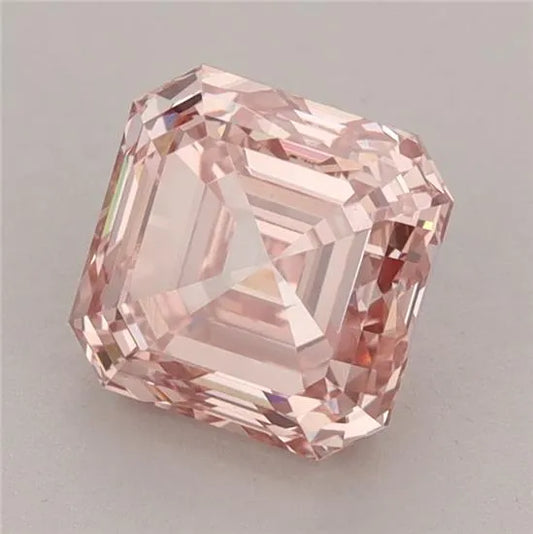 2.10ct Asscher Lab Grown Diamond (Colour Fancy Vivid Pink, Clarity VS1, IGI Certified)