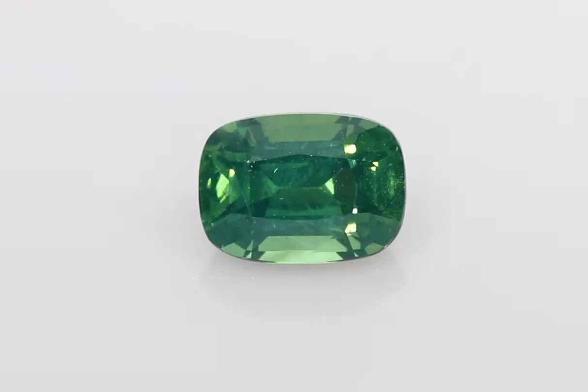 2.10ct Cushion Natural Sapphire (Colour Green, Clarity Eye Clean, Cut Faceted)