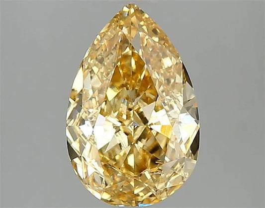 2.10ct Pear Lab Grown Diamond (Colour Fancy Intense Yellow, Clarity SI1, IGI Certified)