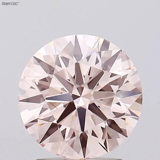 2.10ct Round Lab Grown Diamond (Colour Fancy Pink, Clarity VS1, Cut ID, IGI Certified)