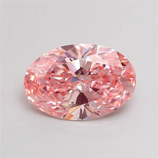 2.11ct Oval Lab Grown Diamond (Colour Fancy Vivid Pink, Clarity VS1, IGI Certified)