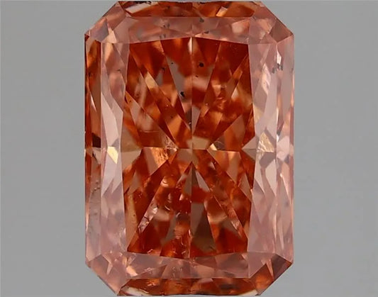 2.13ct Radiant Lab Grown Diamond (Colour Fancy Vivid Brownish Pink, Clarity SI1, IGI Certified)