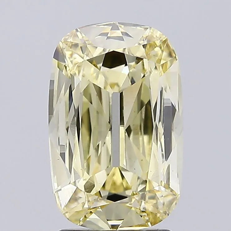 2.18ct Cushion Lab Grown Diamond (Colour Fancy Light Yellow, Clarity VVS2, IGI Certified)